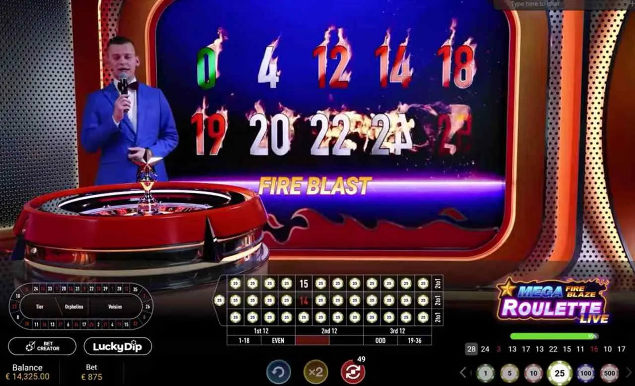 Qué es Mega Fire Blaze Roulette y su lugar entre las ruletas en vivo
